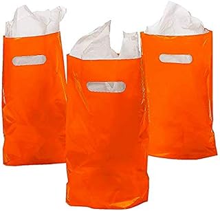Rhode Island Novelty 8.75 Inch X 12 Inch Orange Plastic Bags Case 50 Pack