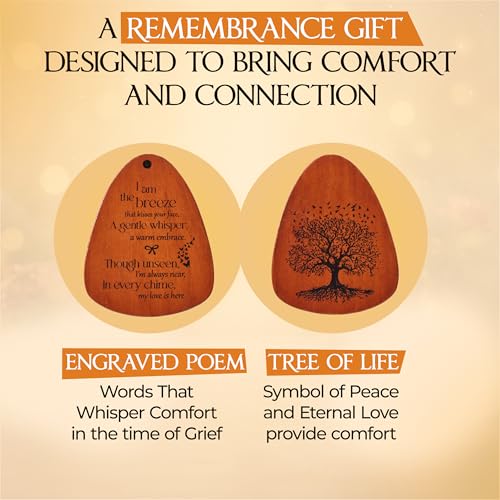 Image of 32 Inch Memorial Wind Chimes Outdoor, Wind Chimes for Loss of Loved One, Memorial Gifts for Loss of Mom, Sympathy Gifts for Mother, Father, Brother, Sister