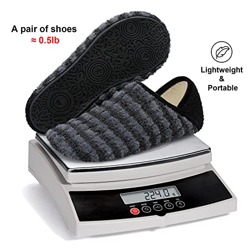 Image of Fires Womens Mens Slippers with Rubber Sole Soft-Lightweight House Slipper Socks Around House Shoes Non Slip Indoor /Outdoor