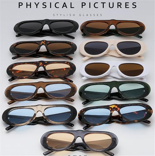 helena Retro Square Sunglasses Women Fashion oversized Gradient Shades UV400 Men Punk Blue Oval Sun Glasses4