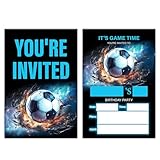 Qlnuk Soccer Birthday Party Invitations Soccer Birthday Invites With Envelopes Set of 20