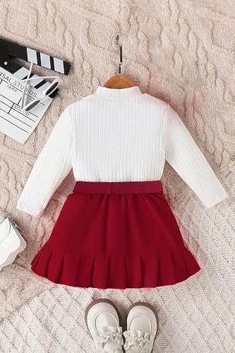 Image of Fashion Dream Girls Rib Solid Top & Skirt Set | Co-Ord Set | Casual Outfit
