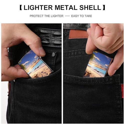 Étui de protection pour briquet vintage en métal robuste de qualité