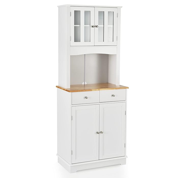 Buy LOKO Kitchen Hutch Kitchen with Framed Tempered