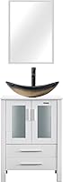 Vista 16 de eclife Tocador de Baño Moderno de 24" Combo Lavabo Gabinete Independiente con Puerta de Cierre Suave, Sin Lavabo de Recipiente, Grifo, Desagüe