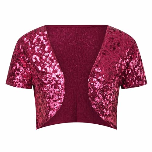 Veste à paillettes costume de carnaval et cardigan de danse pour spectacle femme - 6