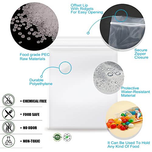 2''X 3'', (Pack Of 200) Small Clear Poly Zipper Bags, Reclosable Zipper Lock Storage Plastic Bags For Jewelry, Beads, Screws & Small Items #TOP4