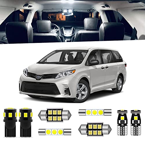 Kit de luces LED interior para Toyota Sienna 16 piezas 6000K miniatura 1