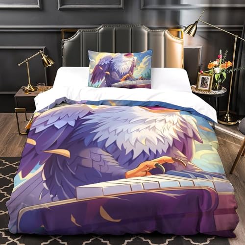Parure de lit aigle 3D cadeau idéal housse couette enfant single - 4