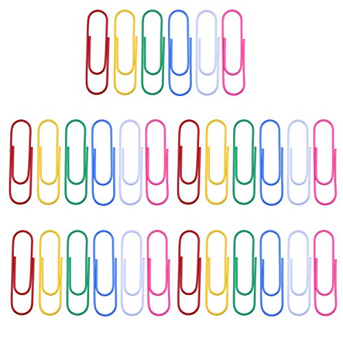 Large Paper Clips, 30pcs 10cm/4 Inch Jumbo Giant Paper Clips, 6 Colors