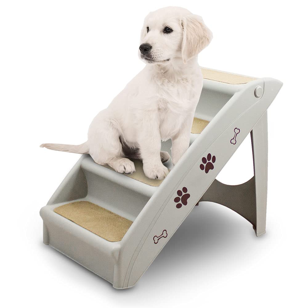 ANIMEL Hundetreppe Tiertreppe Katzentreppe Welpentreppe Haustiertreppe Treppe Hund Katze Einstiegshilfe für Auto, Bett, Couch bis 100kg