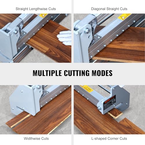 Image of VEVOR Floor Cutter 330mm, Cuts Vinyl Plank, Laminate, Engineered Hardwood, Siding, 12mm Cutting Depth Effortless and Easy Cutting, Vinyl Plank Cutter for LVP, WPC, SPC, LVT, VCT, PVC, and More