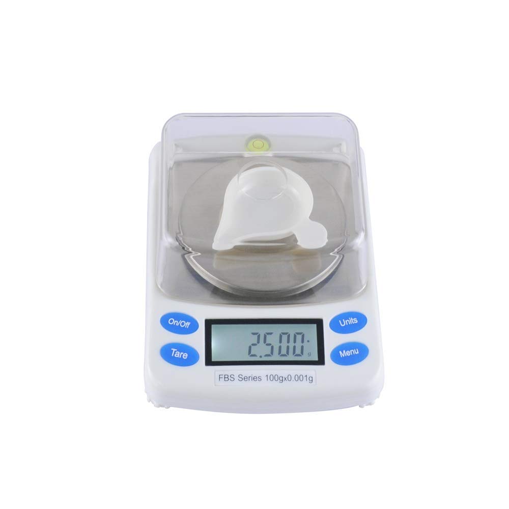 Digitale elektronische Waage, präzise 0,001-g-Schmuckwaage mit Diamanten, Laboranalysewaage, 6 Einheiten mit LCD, Karatwaage für Schmuck, Tara-Funktion