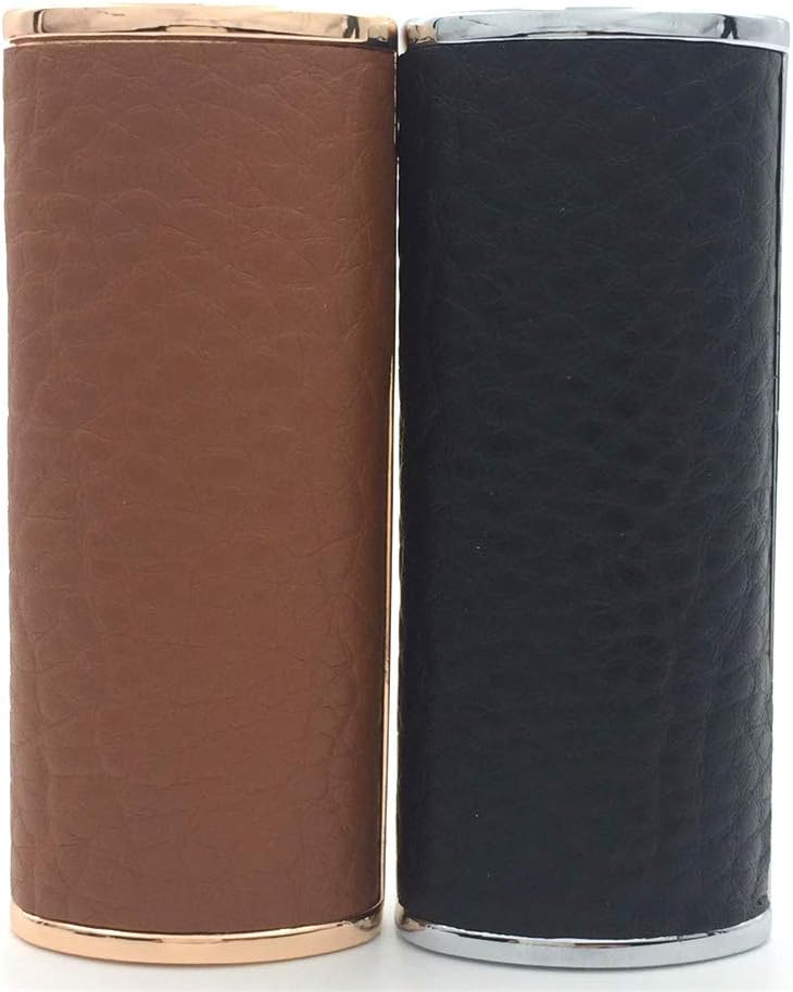 2PCS Set Metal Leather Lighter Case Cover Holder for BIC Full Size Lighter J6