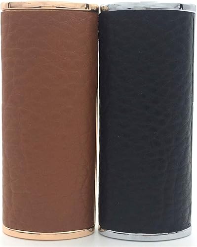 Juego de 2 piezas de cuero de metal más ligero caso cubierta titular para BIC tamaño completo encendedor J6