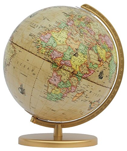 Preisvergleich Produktbild COLUMBUS RENAISSANCE Leuchtglobus: ø 30 cm Metallfuß goldgarben; Meridian goldfarben, beidseitig gradiert (Classic Line by COLUMBUS)