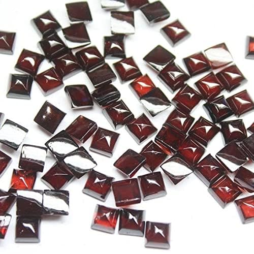 Grenat rouge naturel de qualité supérieure cabochon carré lisse