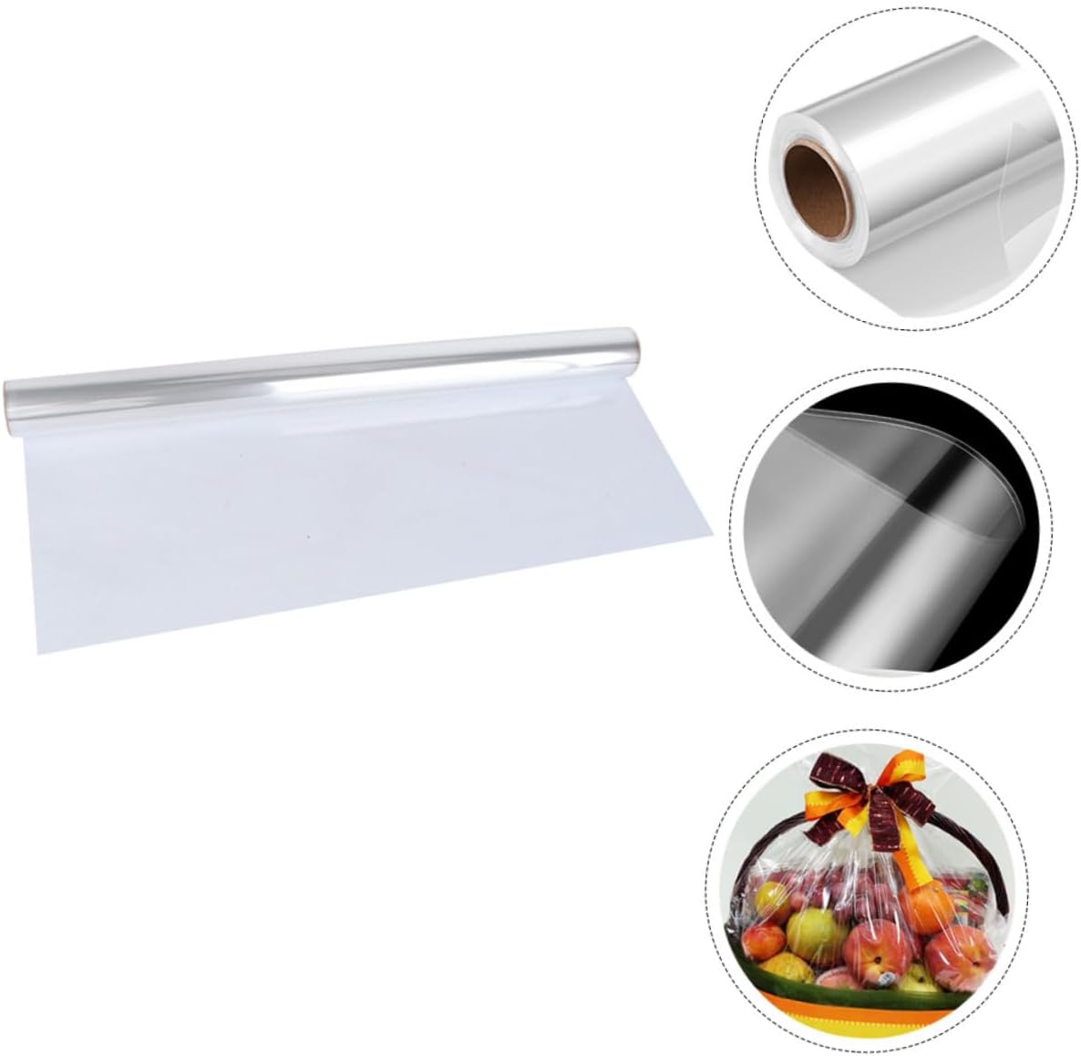 Mikinona Cellophane Wrap Film Transparent Floral Wrapping Material for Flower Bouquets DIY Crafts and Packing Florist Supply for Valentine S Day and Special Occasions
