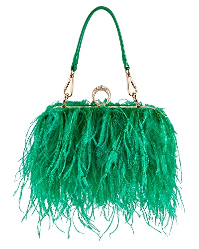 Image of Tessco for you Ostrich Feather Purse for Women