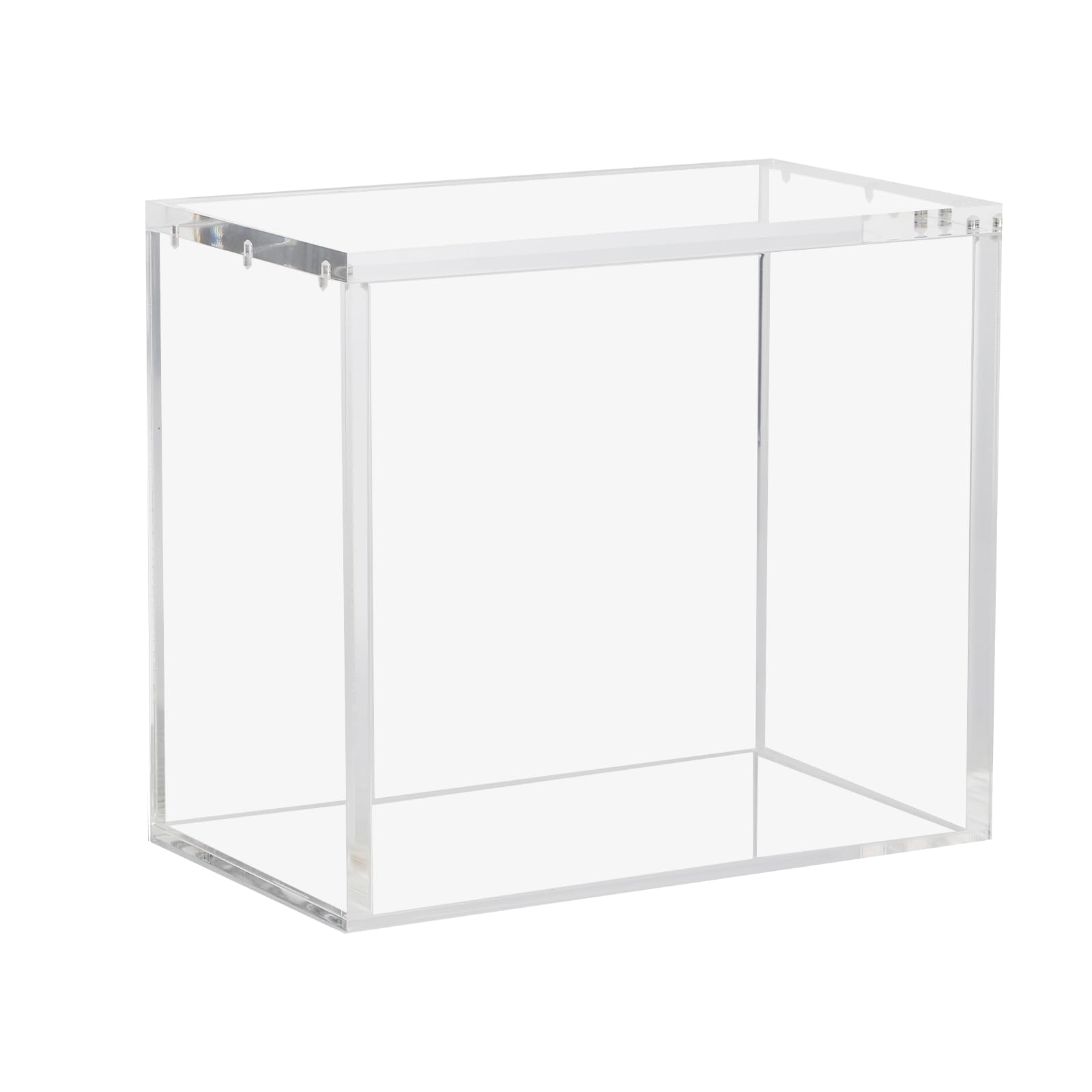 Acrylic Display Case, 15.4x9x13.5cm, 6mm Thick Transparent Figurine Display Box with Magnetic Lid, Clear Protective Storage Box Dustproof Stackable, for Collectors, Booster Boxes Mystery Boxes (M)