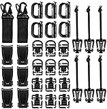 💖️Praktisches Werkzeug: Diese Aufsätze sind praktisch zu bedienen, Sie können verschiedene Formen verwenden, um Ihre Taschen, Trinkschlauch, Taschenlampe, Radiokabel und andere Gegenstände zu fixieren. Sie können Ihre Gegenstände fest fixieren, und einfach Knöpfe oder Clips zu lösen.