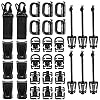 Eagool Tactical Bag Clip Strap Set for Tactical Backpack Molle Bag, D-Ring Locking, Web Dominator Elastic Cord and Buckles, MOD Straps, Key Ring Holder