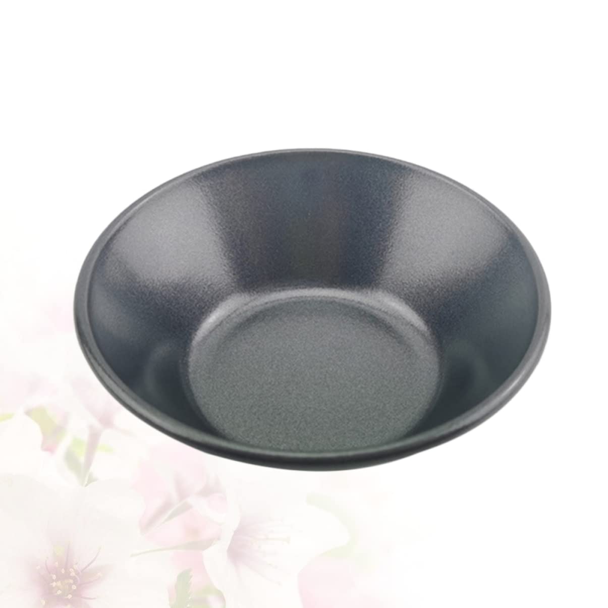 ULTECHNOVO 5pcs Nonstick Egg Tart Molds Thickened Round Tartlets Pans for Baking Muffins Cupcakes More Reusable Kitchen Bakeware Black