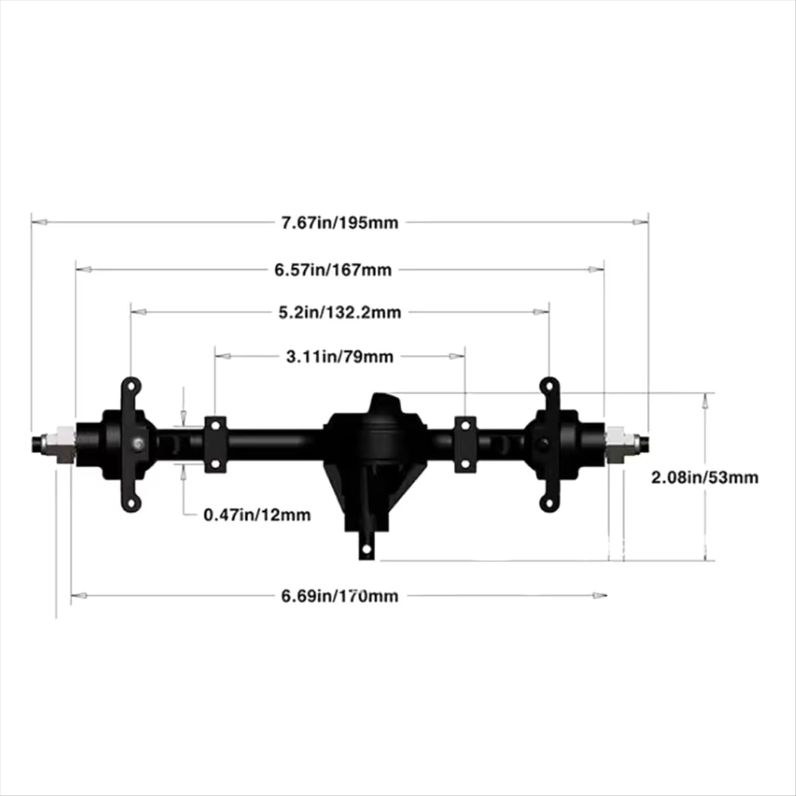 Per Yota II D90 1/10 Metallo Completo Asse Posteriore RC Crawler Accessori Modello 2 Generazione Nero Assemblare Reapir Parti Aggiornamento Ricambi RC