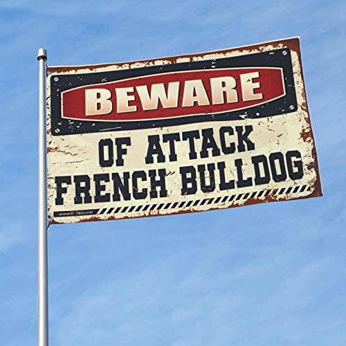 Drapeau bouledogue français géant 152x244 imprimé humoristique