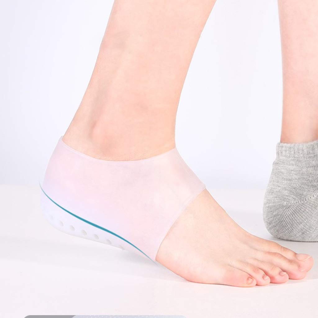 Soletta rialzante Invisibile in Silicone, Soletta Morbida per Calzini in Tinta Unita per Uomo e Donna(2.5cm)