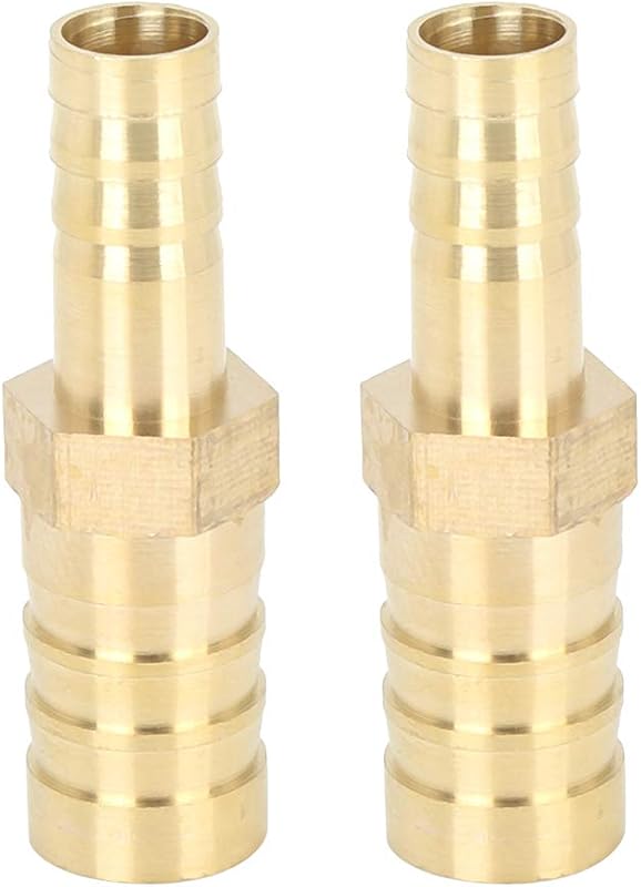 Conector de mangueira tipo união redutora em latão X AUTOHAUX 12 mm para 8 mm – 2 unidades