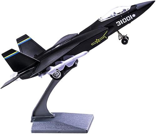 Miniatura 7 de HSOMiD Aviones de aleaciónaviónjuguete de aviones con bombarderos sigilosos de tracción y aviones de combate negro (negro)