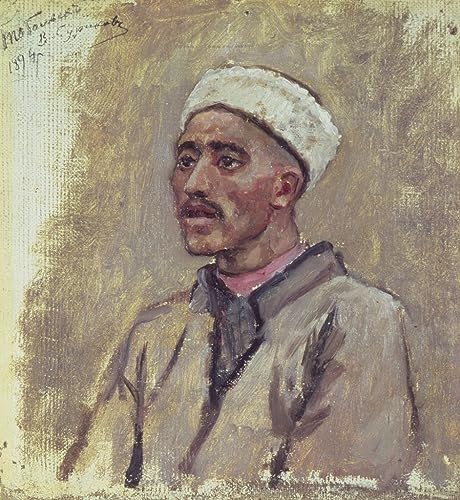 Impression sur toile un croquis de tartare sibérien Surikov affiche 60x90cm