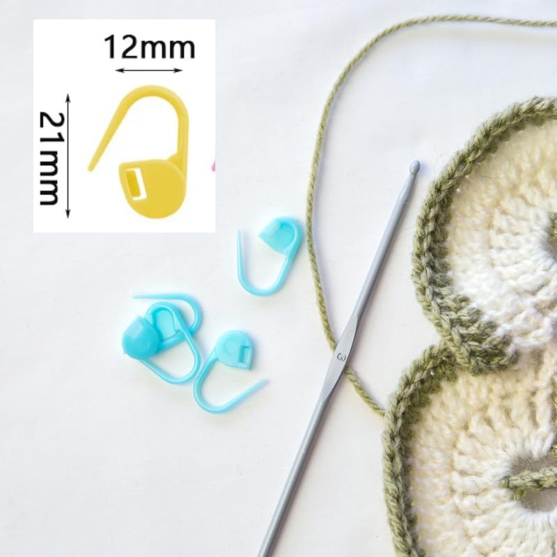 Crochet Marker Pins (15 U)– Stitch Markers, Plastic Locking Clips, Knitting Crochet Place Markers 4