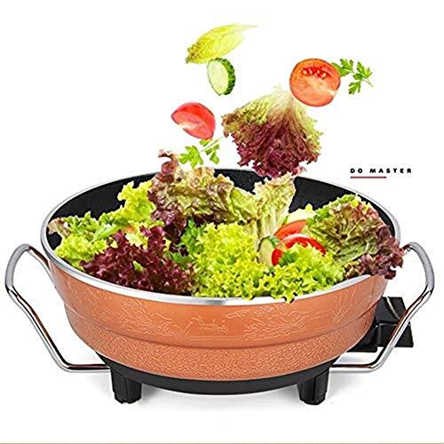 AZHom Electric Grill Multi-Function Household Electric Hot Pot Electric Cooker Non-Stick Smokeless Barbecue 1400W