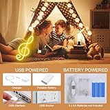 Gpurplebud Music Note Neon Sign - USB/Battery Operated Music Note Shaped Light Sign for Wall Decor LED Neon Light for Music Room, Living Room, Bedroom Decor, Gift for Music Lovers (Warm White) - Image 5