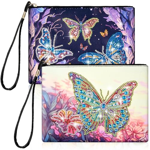 Geyoga 2 Pieces DIY Diamond Painting Purses 5d DIY Diamond