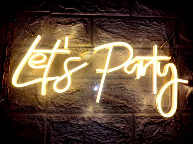SG PRINT Let's Party Neon Light Led Neon Sign for Wall Decoration for Christmas Birthday Party Wedding Engagement Party Graduation Party Bedroom Bar Gift (12X18) Warm white-image-43