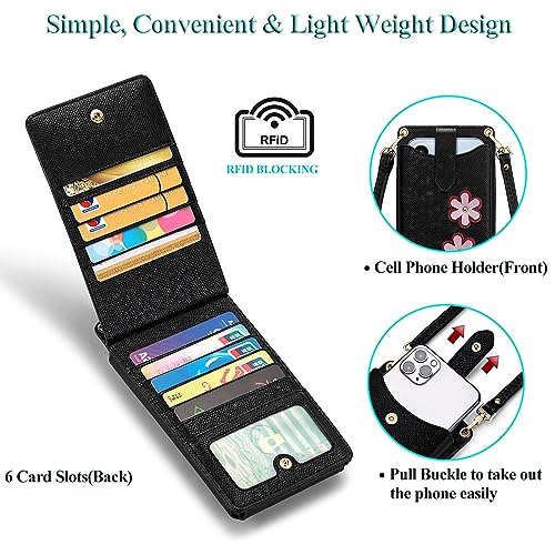 Image of Peacocktion Small Crossbody Cell Phone Purse for Women, Lightweight Mini Small Crossbody Bags for Women with Card Slots