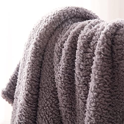 Bertte Sherpa Fleece Baby Blanket For Boys Girls | Plush Swaddle Receiving Blankets Super Soft Warm Lightweight Breathable For Infant Toddler Crib Stroller - 33"X43" Large, Dark Grey #TOP1