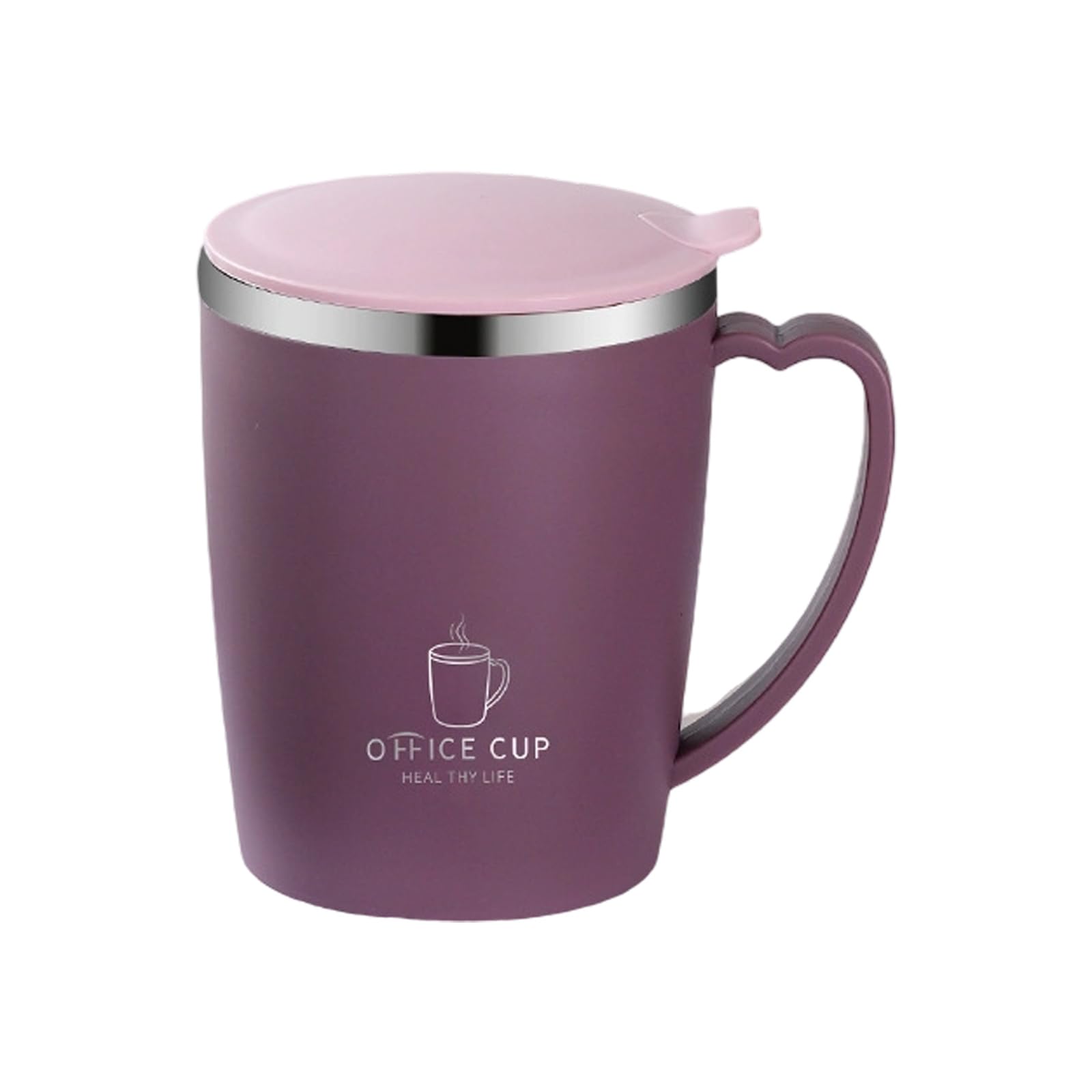 Ijksbehjf Modern Insulated Drinking Cup with Cover Handlle Mug Temperature Retention Hot Cold Beverage Container Stainless Outdoor Drinking Cup