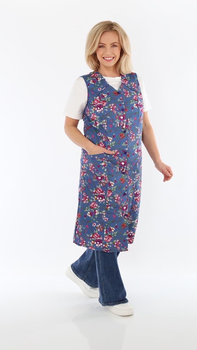 Tablier pour femme sans manches, Tablier de cuisine ou de ménage, Blouse pour femme, 100 % coton