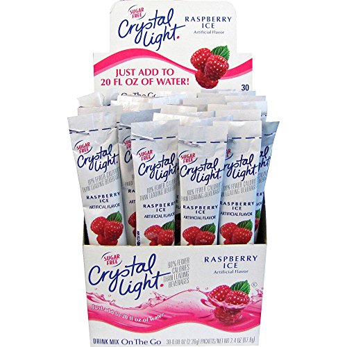 Crystal Light 7980 On-The-Go Mix Sticks, .08oz, 30/BX, Raspberry Ice