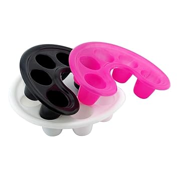 3Pcs Nail Soaking Bowl 5-finger Nail Art Tips Hand Soak Bowl Tray | Manicure Bowl Nail Polish Remove Soaker Bowl Mixed Color Acrylic Nail Treatment Remover Reusable Gel Nail Polish Remover Cups