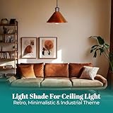 GIGGI Retro Rustic Brown Light Shade Ceiling, Cone Metal Lampshades for Ceiling Lights, Industrial Easy Fit Pendant Lamp Shades for Table Lamps, Living Room, Bedroom, Kitchen, Hallway, Home Décor - Image 3