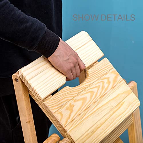 Tabouret escabeau pliable en bois 4 marches multifonction pour cuisine - 6