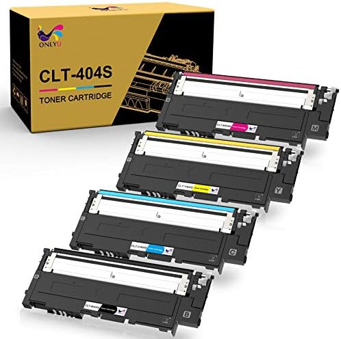 ONLYU Compatible Toner Cartridge Replacement for Samsung CLT 404S CLT-K404S CLT-C404S CLT-M404S CLT-Y404S to Used with Xpress C480FW C430W SL-C430W SL-C480FW SL-C480FN Printer (4 Packs)