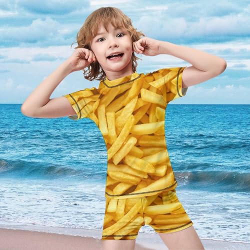 Pile of French FriesChildren's Swimsuits Boys Two Piece Suit8-10Y（130cm）2