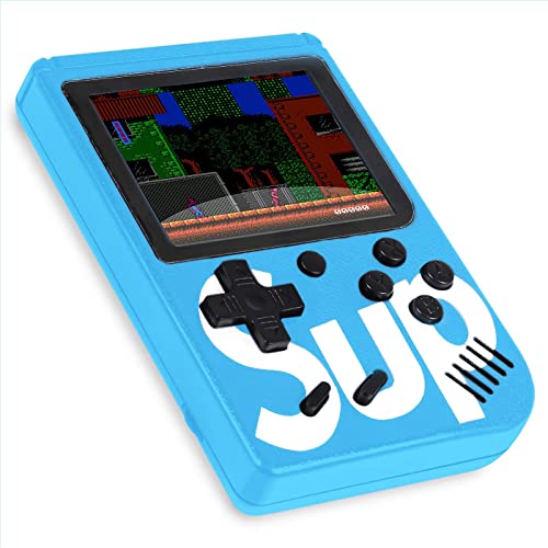 Vídeo Game Mini Portátil Sup 400 Jogos Retro Clássico Ligue Tv + Controle (Azul)