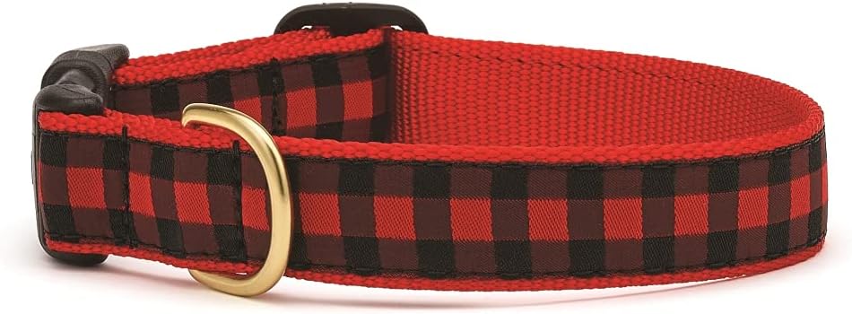 Up Country Buffalo Plaid Pattern Dog Collar, Medium (12 To 18 Inches) 5/8 Inch Narrow Width